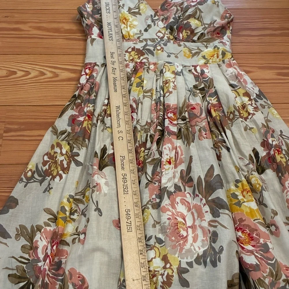 Arueh Floral Cotton Dress – romantic vintage inspired size medium 100 % cotton - Picture 7 of 10